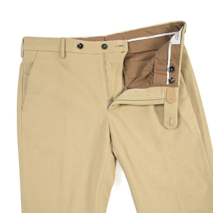 BERWICH “MORELLO” ストレッチコットン ノータックチノパンツ ベージュ(beige) 48 | GUARDAROBA MILANO OFFICIAL STORE
