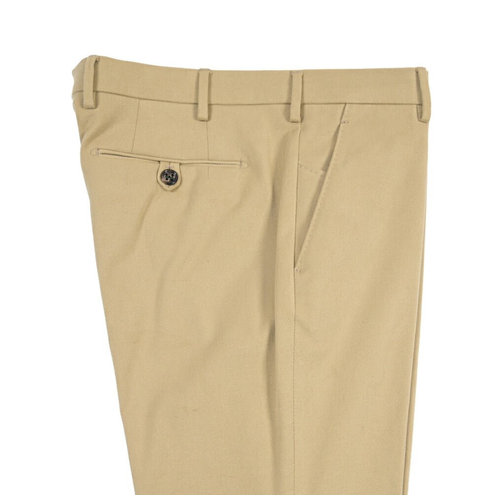 BERWICH “MORELLO” ストレッチコットン ノータックチノパンツ ベージュ(beige) 48 | GUARDAROBA MILANO OFFICIAL STORE