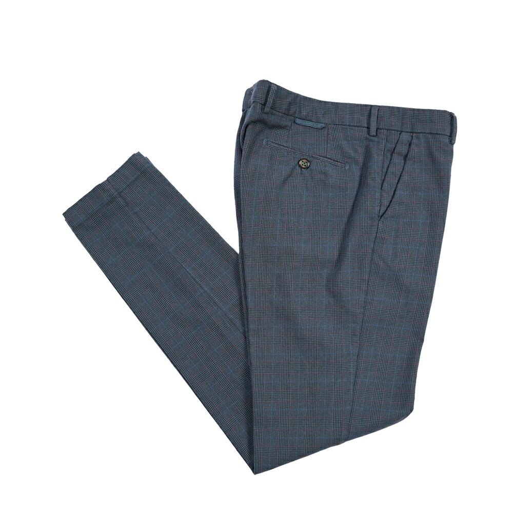 BERWICH “MORELLO” ストレッチコットン ノータックチノパンツ ネイビー(avioblu) 52 | GUARDAROBA MILANO OFFICIAL STORE