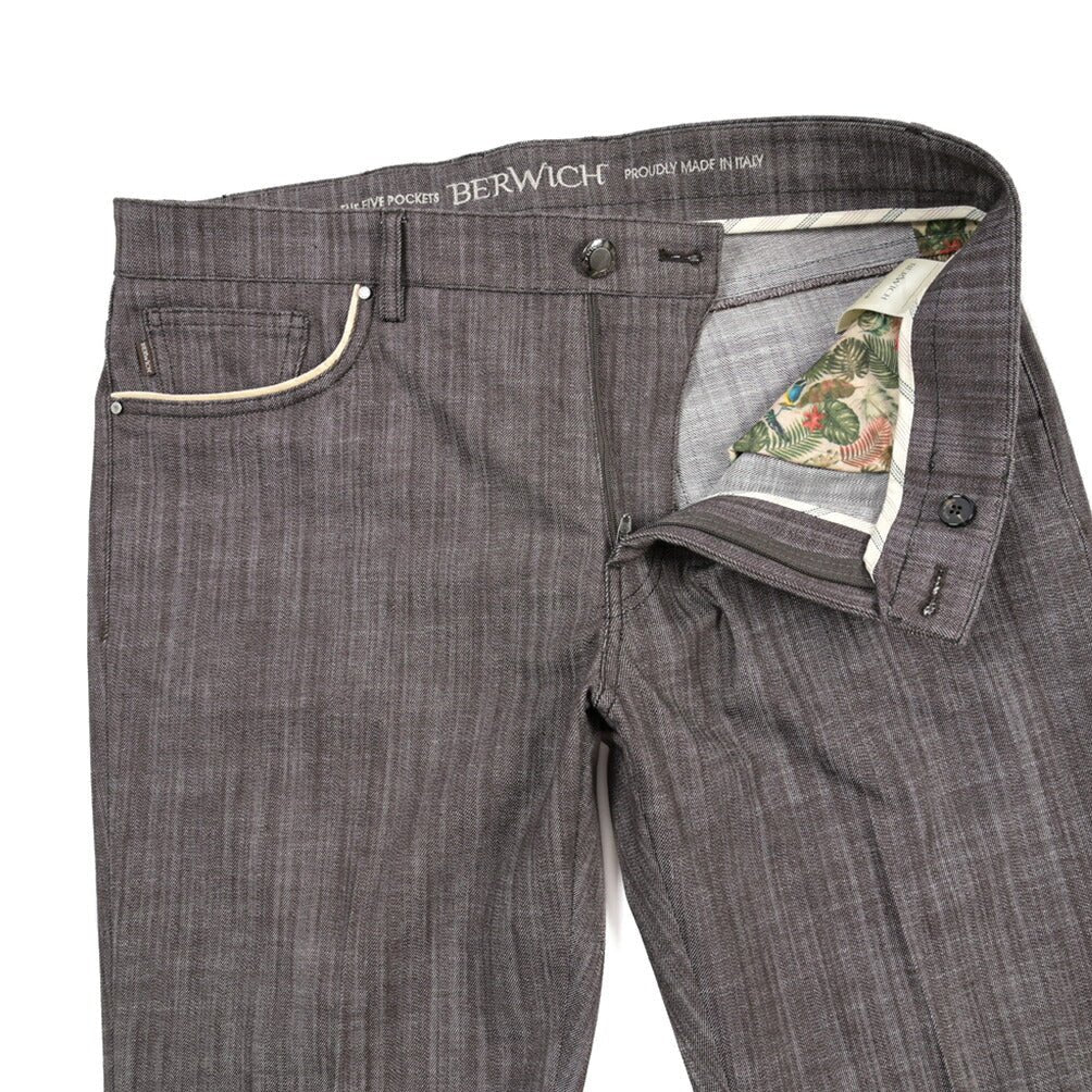 BERWICH “MORELLO 5TALC19” ストレッチデニム カラージーンズ ブラウン（brown) 35 | GUARDAROBA MILANO OFFICIAL STORE