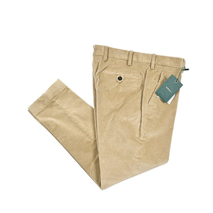 BERWICH “MORELLO CROP” ストレッチコットン 中畝コーデュロイノータックパンツ ベージュ(beige) 46 | GUARDAROBA MILANO OFFICIAL STORE
