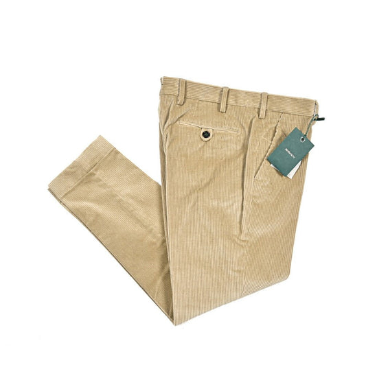 BERWICH “MORELLO CROP” ストレッチコットン 中畝コーデュロイノータックパンツ ベージュ(beige) 46 | GUARDAROBA MILANO OFFICIAL STORE