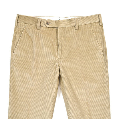 BERWICH “MORELLO CROP” ストレッチコットン 中畝コーデュロイノータックパンツ ベージュ(beige) 46 | GUARDAROBA MILANO OFFICIAL STORE