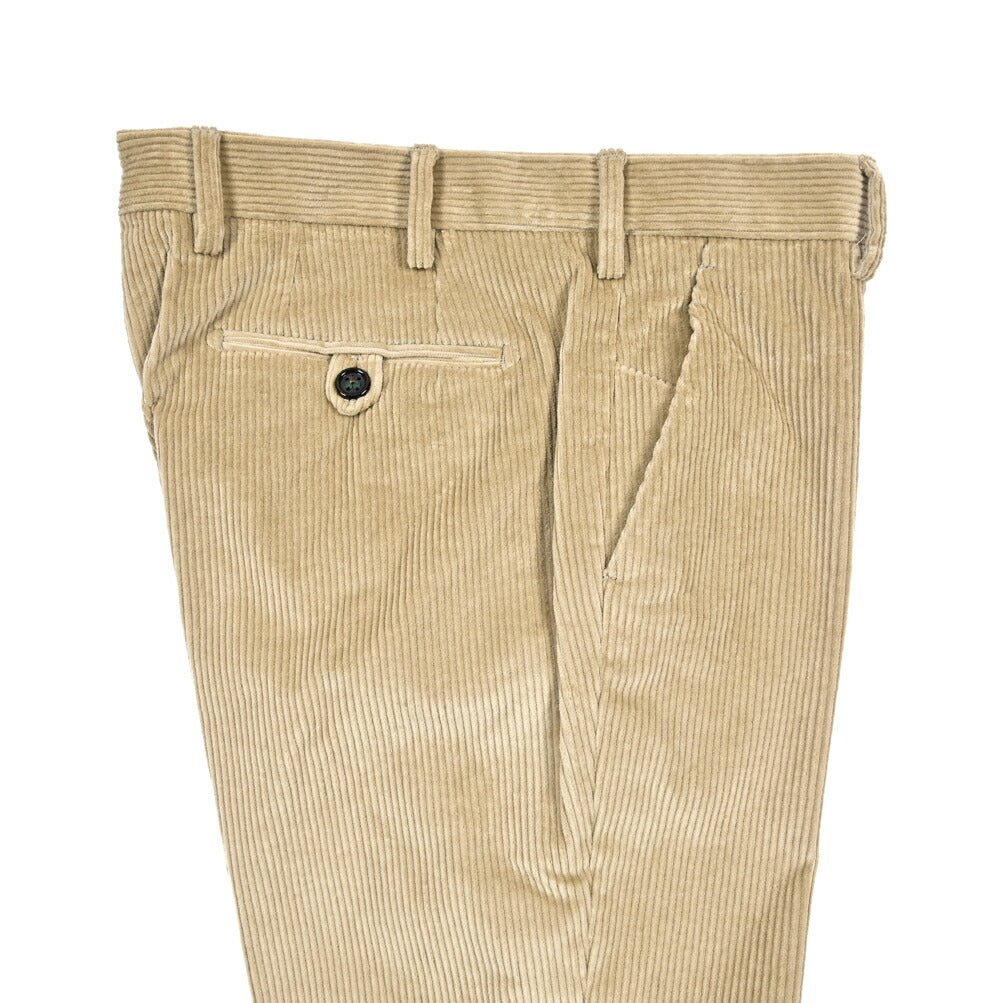 BERWICH “MORELLO CROP” ストレッチコットン 中畝コーデュロイノータックパンツ ベージュ(beige) 46 | GUARDAROBA MILANO OFFICIAL STORE