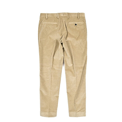 BERWICH “MORELLO CROP” ストレッチコットン 中畝コーデュロイノータックパンツ ベージュ(beige) 46 | GUARDAROBA MILANO OFFICIAL STORE