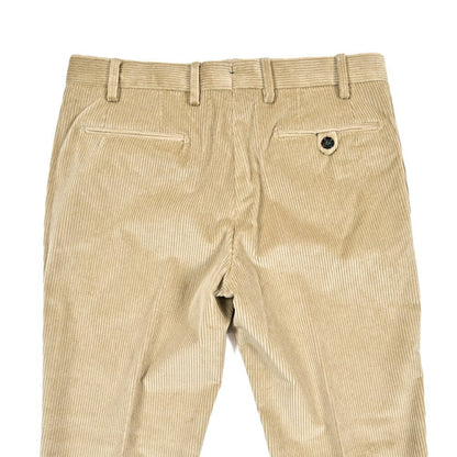 BERWICH “MORELLO CROP” ストレッチコットン 中畝コーデュロイノータックパンツ ベージュ(beige) 46 | GUARDAROBA MILANO OFFICIAL STORE