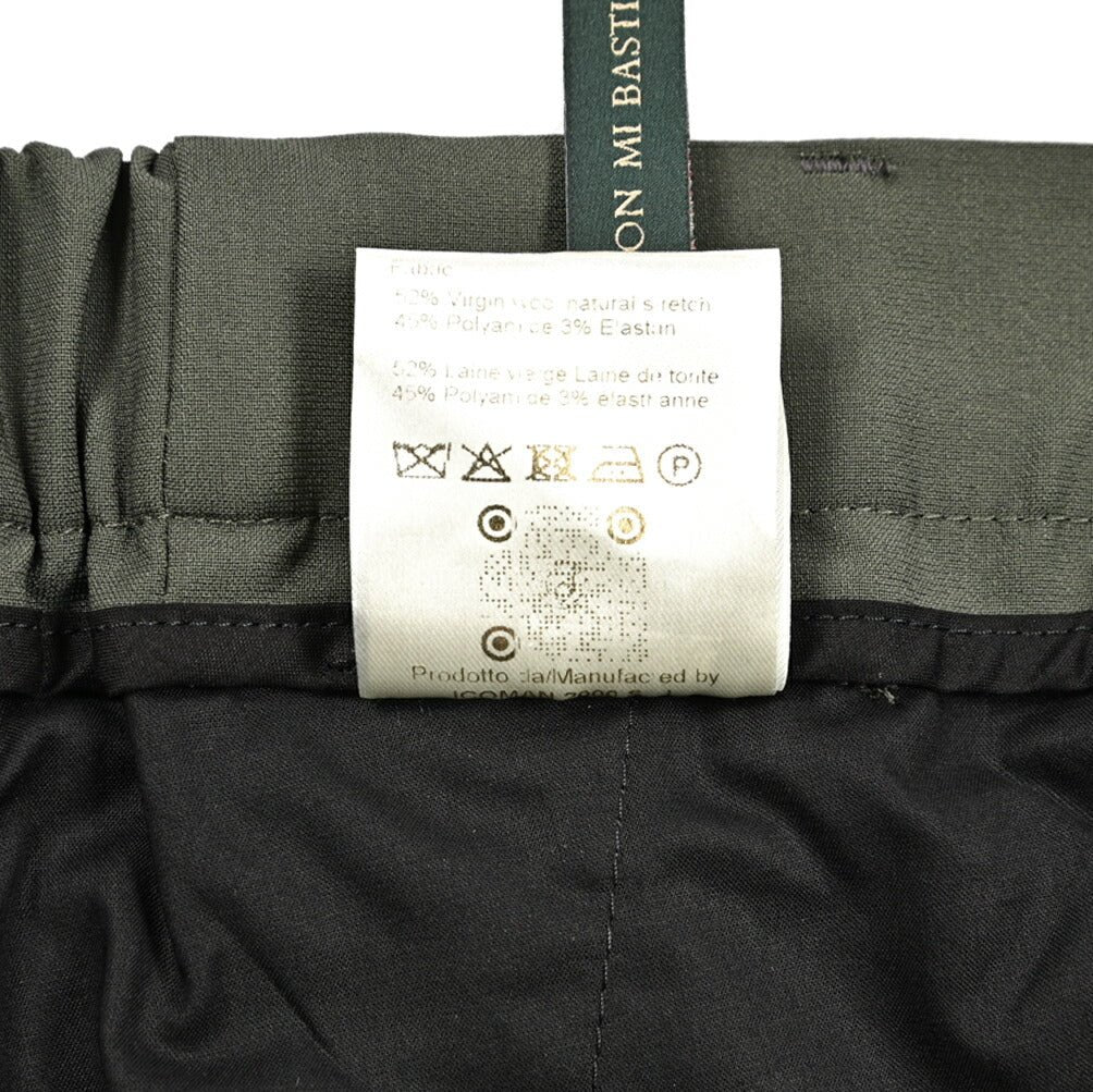 BERWICH "MORELLO ELAX" ストレッチウール ノータックスリムスラックス｜424445 - 46｜GUARDAROBA MILANO OFFICIAL STORE