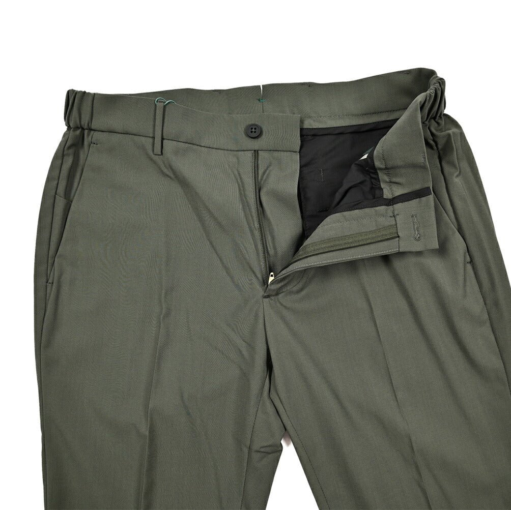 BERWICH "MORELLO ELAX" ストレッチウール ノータックスリムスラックス｜424445 - 46｜GUARDAROBA MILANO OFFICIAL STORE