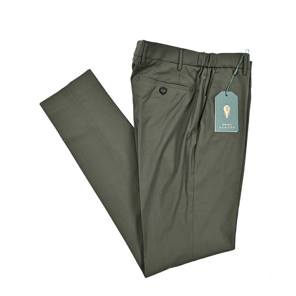 BERWICH "MORELLO ELAX" ストレッチウール ノータックスリムスラックス｜424445 - 46｜GUARDAROBA MILANO OFFICIAL STORE