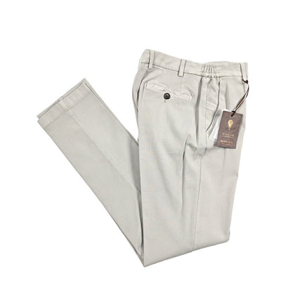 BERWICH "MORELLO ELAX" ビスコース混コットン ノータックパンツ｜433911-46｜GUARDAROBA MILANO OFFICIAL STORE