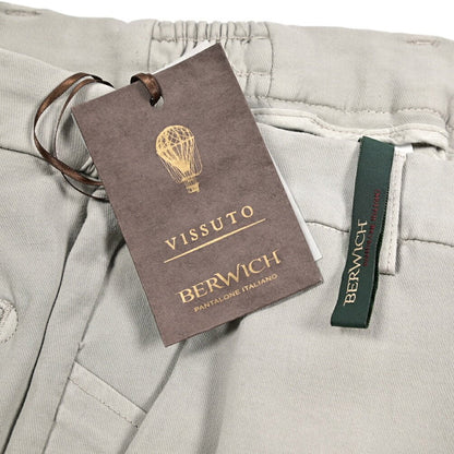 BERWICH "MORELLO ELAX" ビスコース混コットン ノータックパンツ｜433911-46｜GUARDAROBA MILANO OFFICIAL STORE