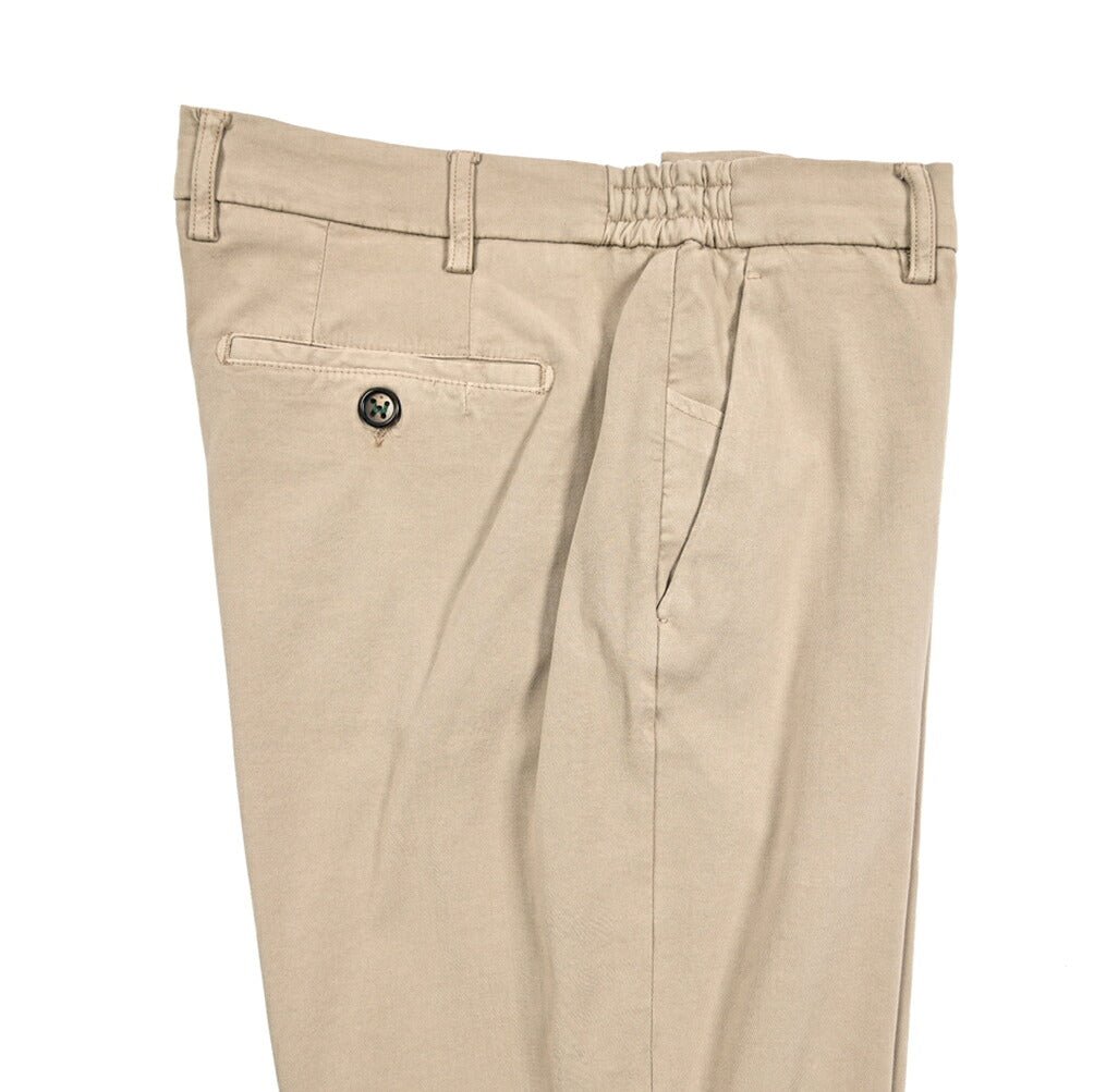 BERWICH "MORELLO ELAX" ビスコース混コットン ノータックパンツ｜434010-46｜GUARDAROBA MILANO OFFICIAL STORE