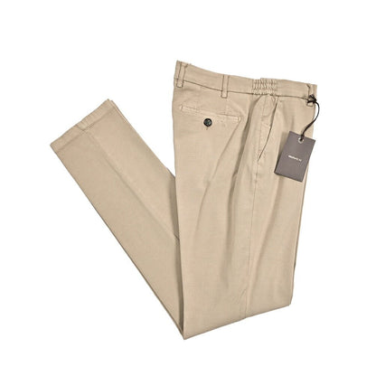 BERWICH "MORELLO ELAX" ビスコース混コットン ノータックパンツ｜434010-46｜GUARDAROBA MILANO OFFICIAL STORE