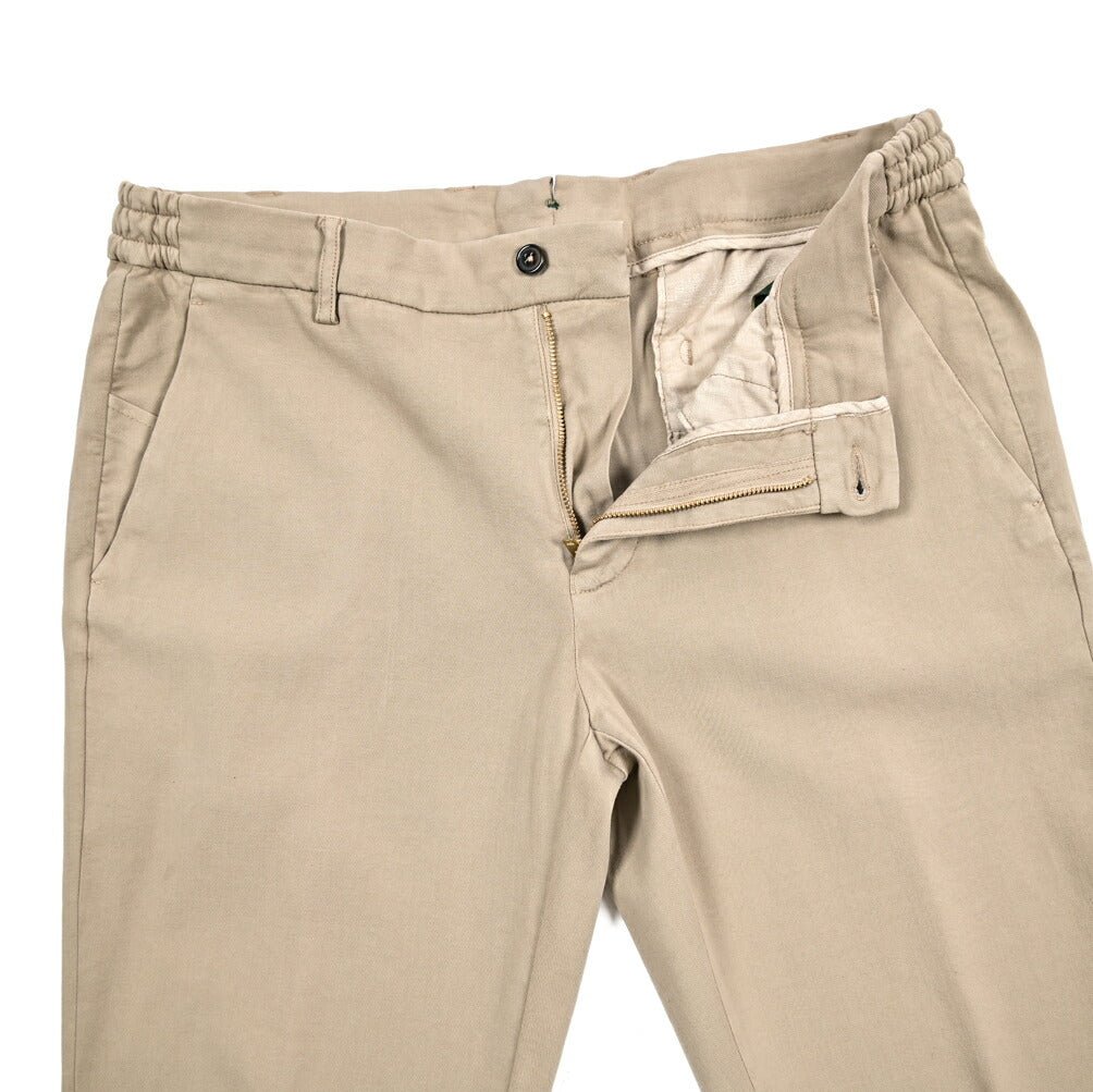 BERWICH "MORELLO ELAX" ビスコース混コットン ノータックパンツ｜434010-46｜GUARDAROBA MILANO OFFICIAL STORE