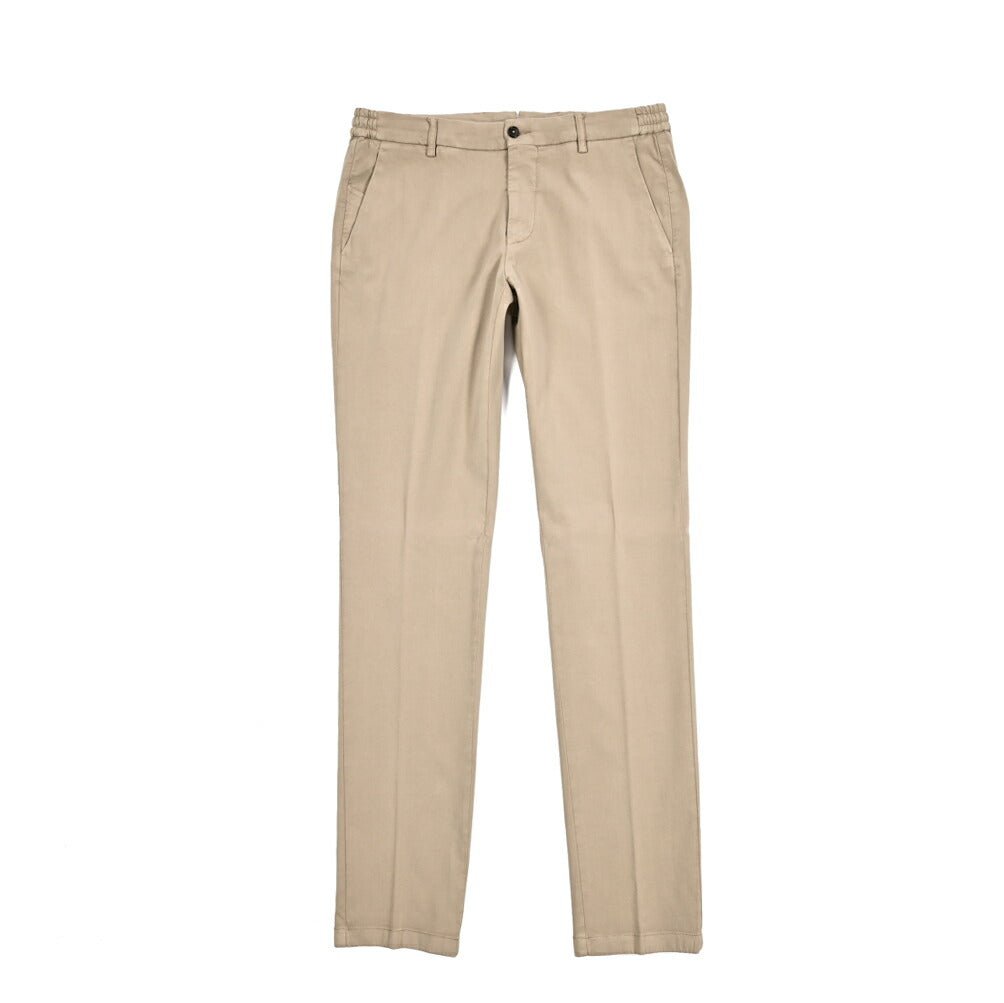 BERWICH "MORELLO ELAX" ビスコース混コットン ノータックパンツ｜434010-46｜GUARDAROBA MILANO OFFICIAL STORE