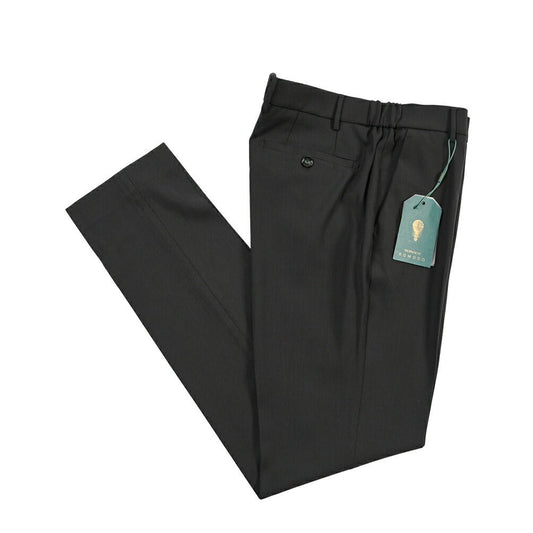 BERWICH “MORELLO ELAX” ストレッチウォッシャブルウール ノータックスラックス ブラック(black) 48 | GUARDAROBA MILANO OFFICIAL STORE