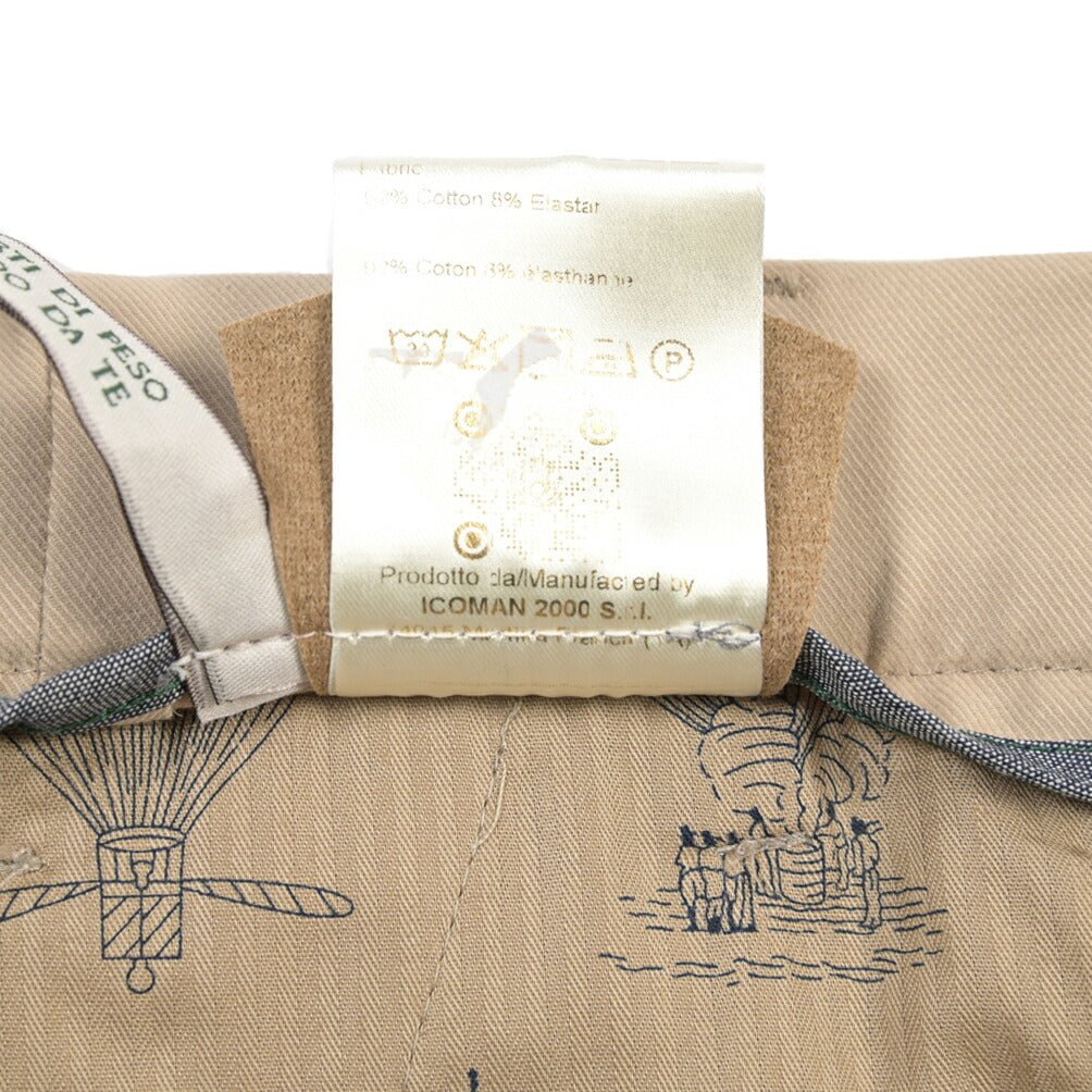 BERWICH “MORELLO ELAX” ストレッチコットン ノータックチノパンツ ベージュ(sand) 46 | GUARDAROBA MILANO OFFICIAL STORE