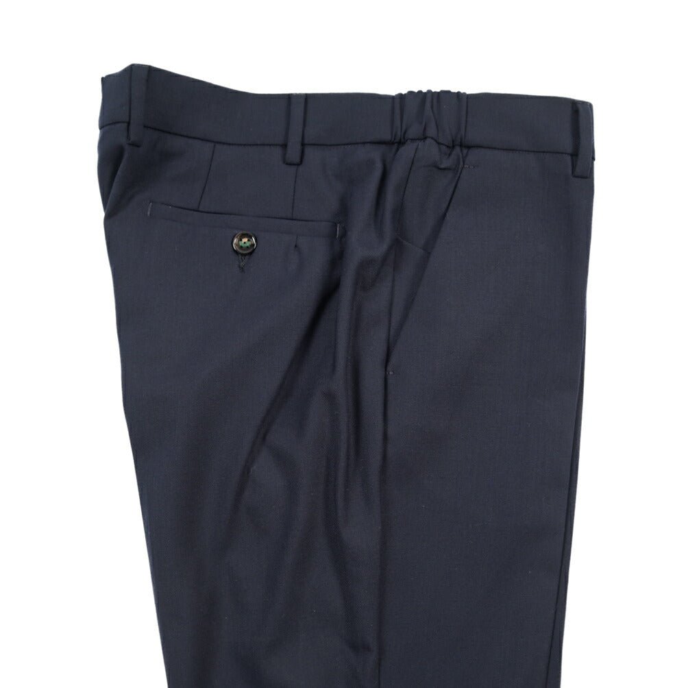 BERWICH “MORELLO ELAX” 高機能ストレッチウール ノータックスラックス ネイビー(navy) 50 | GUARDAROBA MILANO OFFICIAL STORE