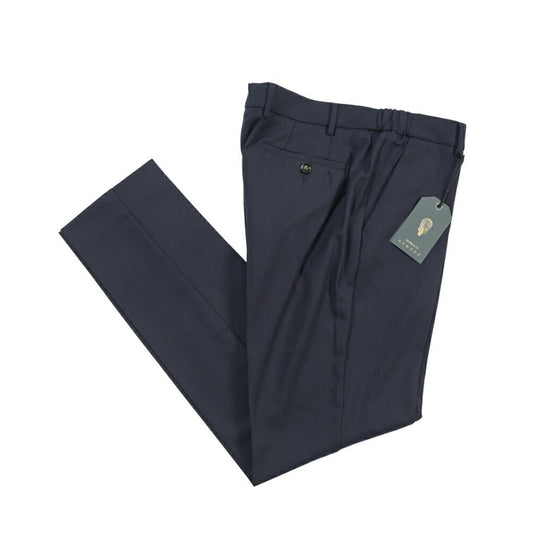BERWICH “MORELLO ELAX” 高機能ストレッチウール ノータックスラックス ネイビー(navy) 50 | GUARDAROBA MILANO OFFICIAL STORE