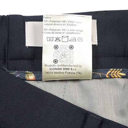BERWICH “MORELLO ELAX” 高機能ストレッチウール ノータックスラックス ネイビー(navy) 50 | GUARDAROBA MILANO OFFICIAL STORE