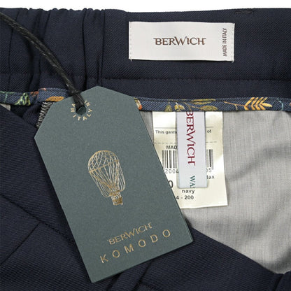 BERWICH “MORELLO ELAX” 高機能ストレッチウール ノータックスラックス ネイビー(navy) 50 | GUARDAROBA MILANO OFFICIAL STORE
