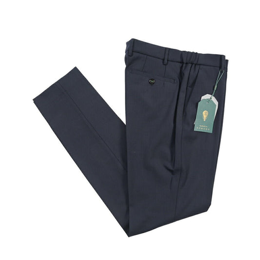 BERWICH “MORELLO ELAX” 高機能ストレッチウール ノータックスラックス ネイビー(navy) 48 | GUARDAROBA MILANO OFFICIAL STORE