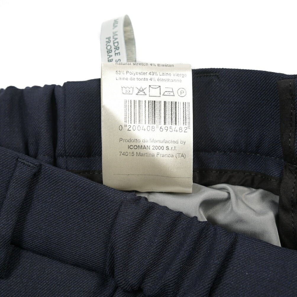 BERWICH “MORELLO ELAX” 高機能ストレッチウール ノータックスラックス ネイビー(navy) 48 | GUARDAROBA MILANO OFFICIAL STORE