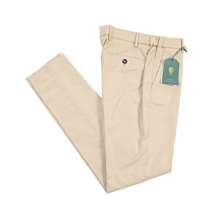 BERWICH “MORELLO ELAX” ストレッチコットン ノータックパンツ ベージュ(sand) 46 | GUARDAROBA MILANO OFFICIAL STORE