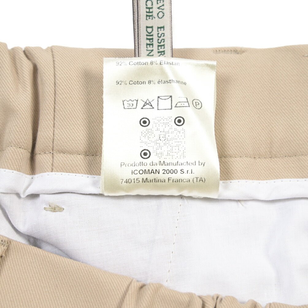 BERWICH “MORELLO ELAX” ストレッチコットン ノータックパンツ ベージュ(sand) 46 | GUARDAROBA MILANO OFFICIAL STORE