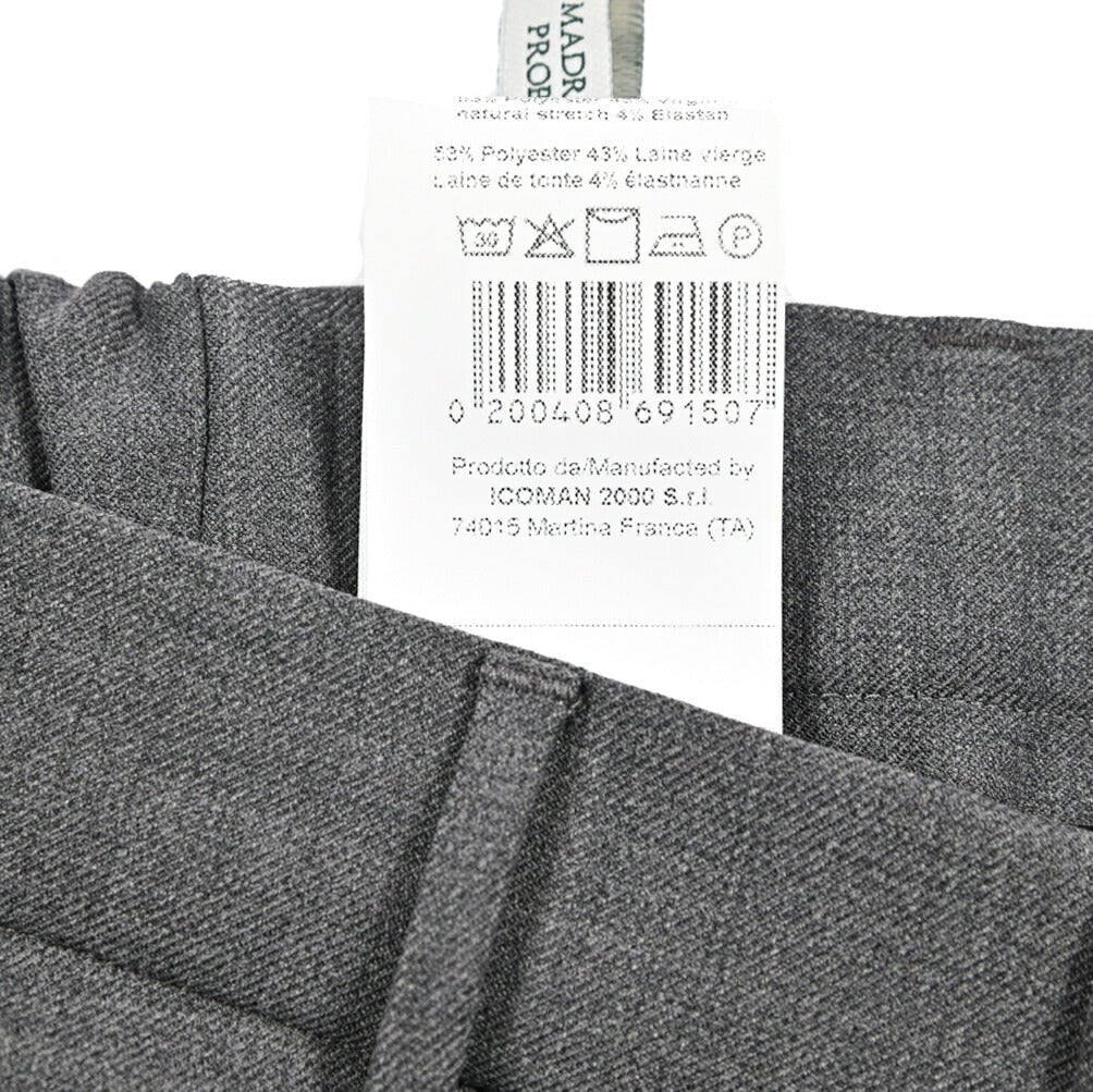 BERWICH “MORELLO ELAX” 高機能ストレッチウール ノータックスラックス グレー(grey) 50 | GUARDAROBA MILANO OFFICIAL STORE