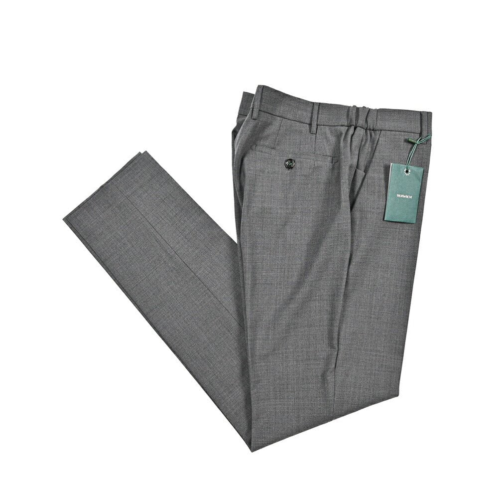 BERWICH “MORELLO ELAX” 高機能ストレッチウール ノータックスラックス グレー(grey) 50 | GUARDAROBA MILANO OFFICIAL STORE