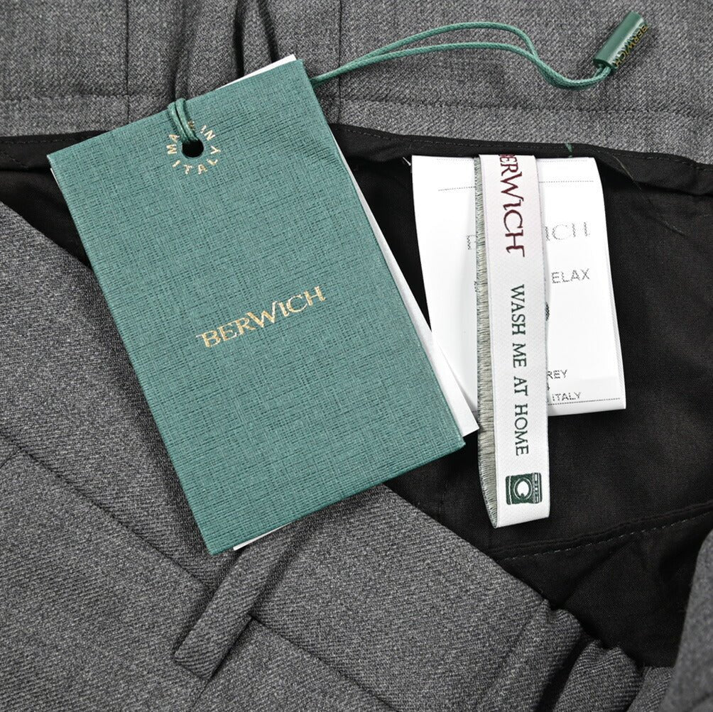 BERWICH “MORELLO ELAX” 高機能ストレッチウール ノータックスラックス グレー(grey) 50 | GUARDAROBA MILANO OFFICIAL STORE