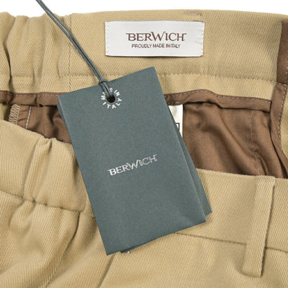 BERWICH “MORELLO ELAX” ストレッチコットン ノータックチノパンツ ベージュ(beige) 48 | GUARDAROBA MILANO OFFICIAL STORE