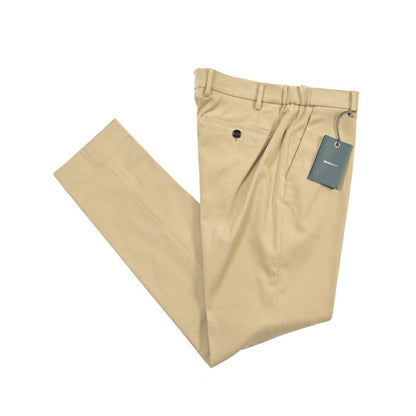 BERWICH “MORELLO ELAX” ストレッチコットン ノータックチノパンツ ベージュ(beige) 48 | GUARDAROBA MILANO OFFICIAL STORE