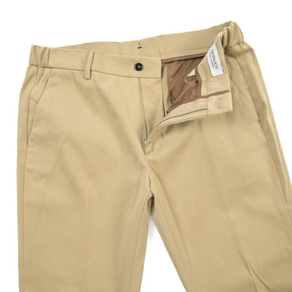 BERWICH “MORELLO ELAX” ストレッチコットン ノータックチノパンツ ベージュ(beige) 48 | GUARDAROBA MILANO OFFICIAL STORE