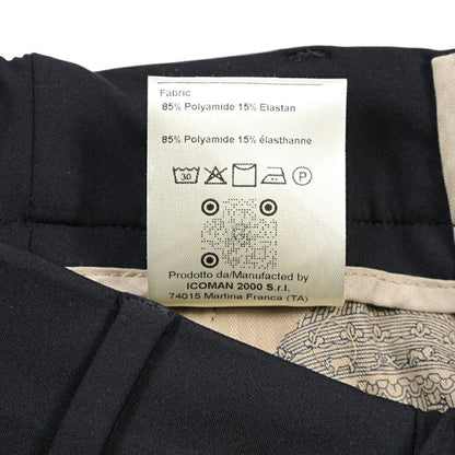 BERWICH “MORELLO ELAX” 高機能ストレッチナイロン ノータックイージーパンツ ブラック(black) 46 | GUARDAROBA MILANO OFFICIAL STORE
