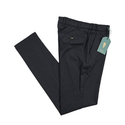 BERWICH “MORELLO ELAX” 高機能ストレッチナイロン ノータックイージーパンツ ブラック(black) 46 | GUARDAROBA MILANO OFFICIAL STORE