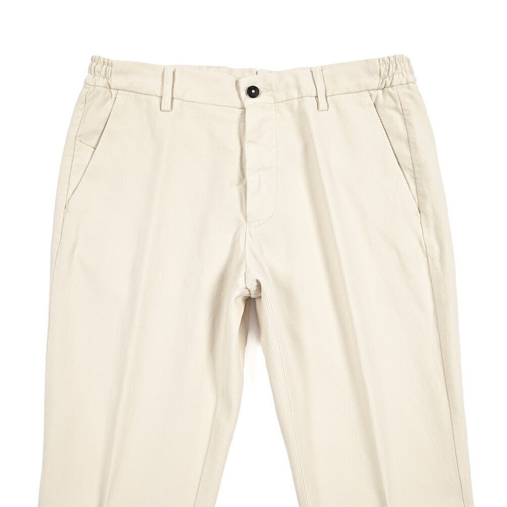 BERWICH "MORELLO ELAX - GD" ストレッチコットンチノ ノータックパンツ オフホワイト(latte802) 44 | GUARDAROBA MILANO OFFICIAL STORE