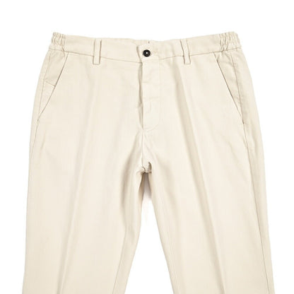 BERWICH "MORELLO ELAX - GD" ストレッチコットンチノ ノータックパンツ オフホワイト(latte802) 44 | GUARDAROBA MILANO OFFICIAL STORE