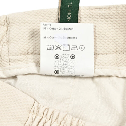 BERWICH "MORELLO ELAX - GD" ストレッチコットンチノ ノータックパンツ オフホワイト(latte802) 44 | GUARDAROBA MILANO OFFICIAL STORE