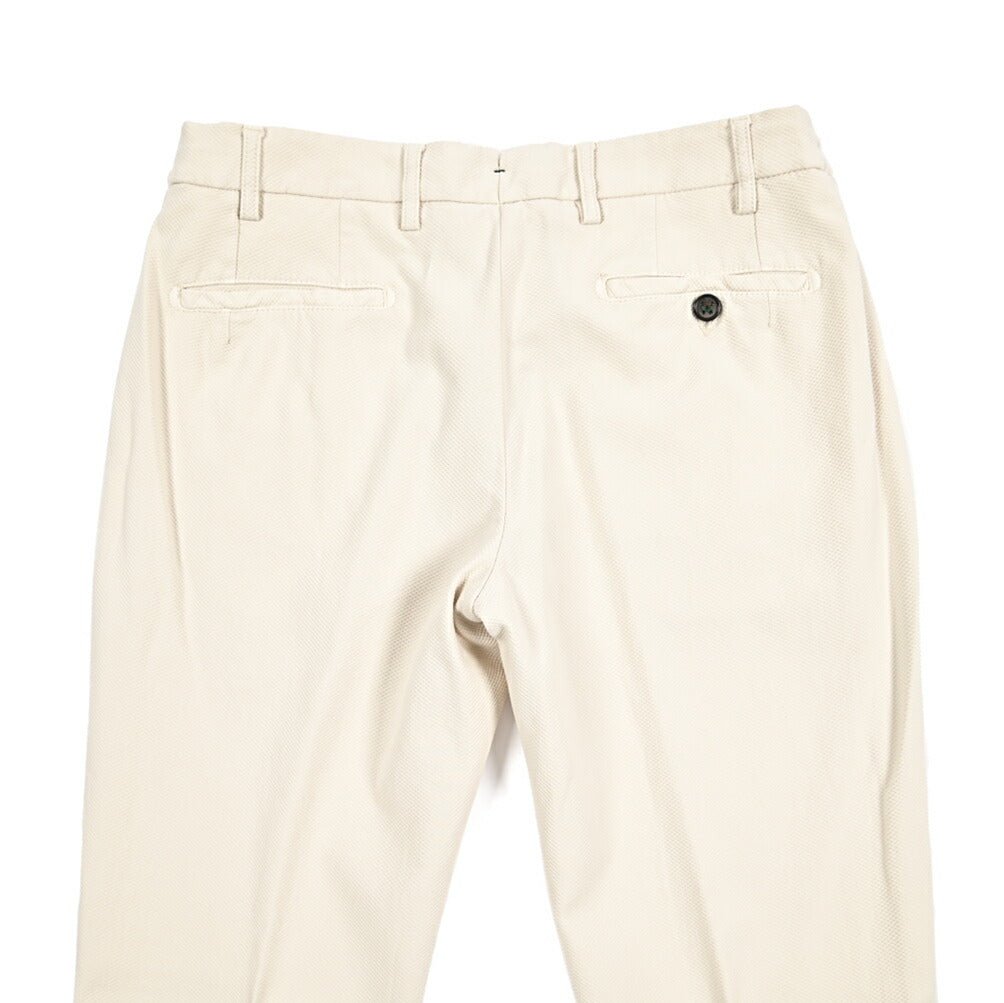 BERWICH "MORELLO ELAX - GD" ストレッチコットンチノ ノータックパンツ オフホワイト(latte802) 44 | GUARDAROBA MILANO OFFICIAL STORE