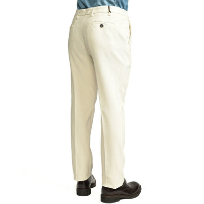 BERWICH "MORELLO ELAX - GD" ストレッチコットンチノ ノータックパンツ オフホワイト(latte802) 44 | GUARDAROBA MILANO OFFICIAL STORE