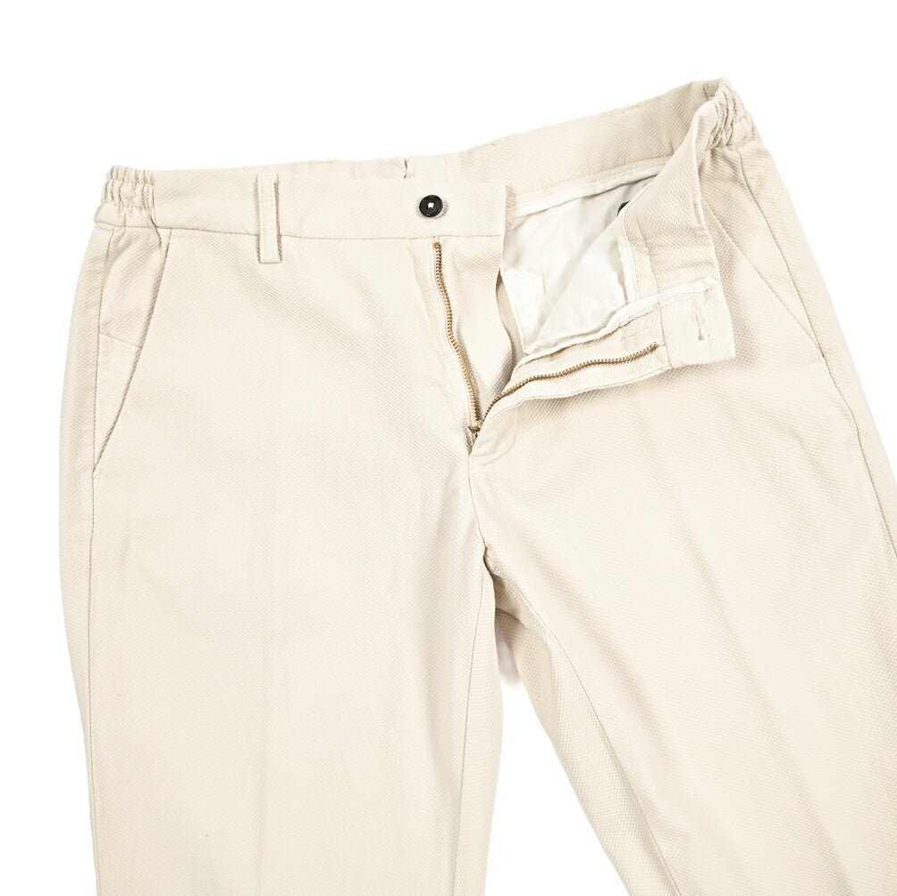 BERWICH "MORELLO ELAX - GD" ストレッチコットンチノ ノータックパンツ オフホワイト(latte802) 44 | GUARDAROBA MILANO OFFICIAL STORE