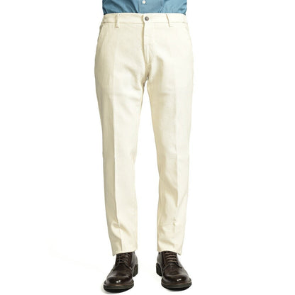 BERWICH "MORELLO ELAX - GD" ストレッチコットンチノ ノータックパンツ オフホワイト(latte802) 44 | GUARDAROBA MILANO OFFICIAL STORE