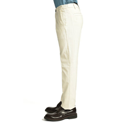 BERWICH "MORELLO ELAX - GD" ストレッチコットンチノ ノータックパンツ オフホワイト(latte802) 44 | GUARDAROBA MILANO OFFICIAL STORE