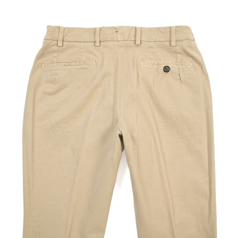 BERWICH “MORELLO ELAX-GD” ストレッチコットン ノータックチノパンツ ベージュ(beige208) 46 | GUARDAROBA MILANO OFFICIAL STORE