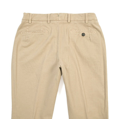 BERWICH “MORELLO ELAX-GD” ストレッチコットン ノータックチノパンツ ベージュ(beige208) 46 | GUARDAROBA MILANO OFFICIAL STORE