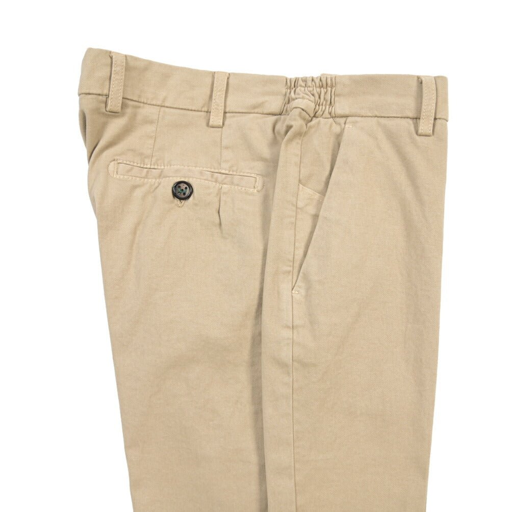 BERWICH “MORELLO ELAX-GD” ストレッチコットン ノータックチノパンツ ベージュ(beige208) 46 | GUARDAROBA MILANO OFFICIAL STORE
