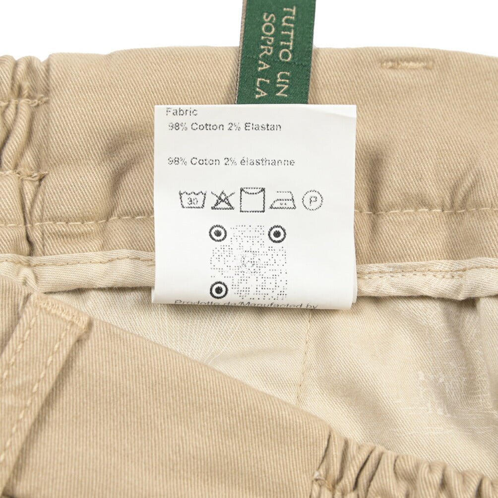 BERWICH “MORELLO ELAX-GD” ストレッチコットン ノータックチノパンツ ベージュ(beige208) 46 | GUARDAROBA MILANO OFFICIAL STORE