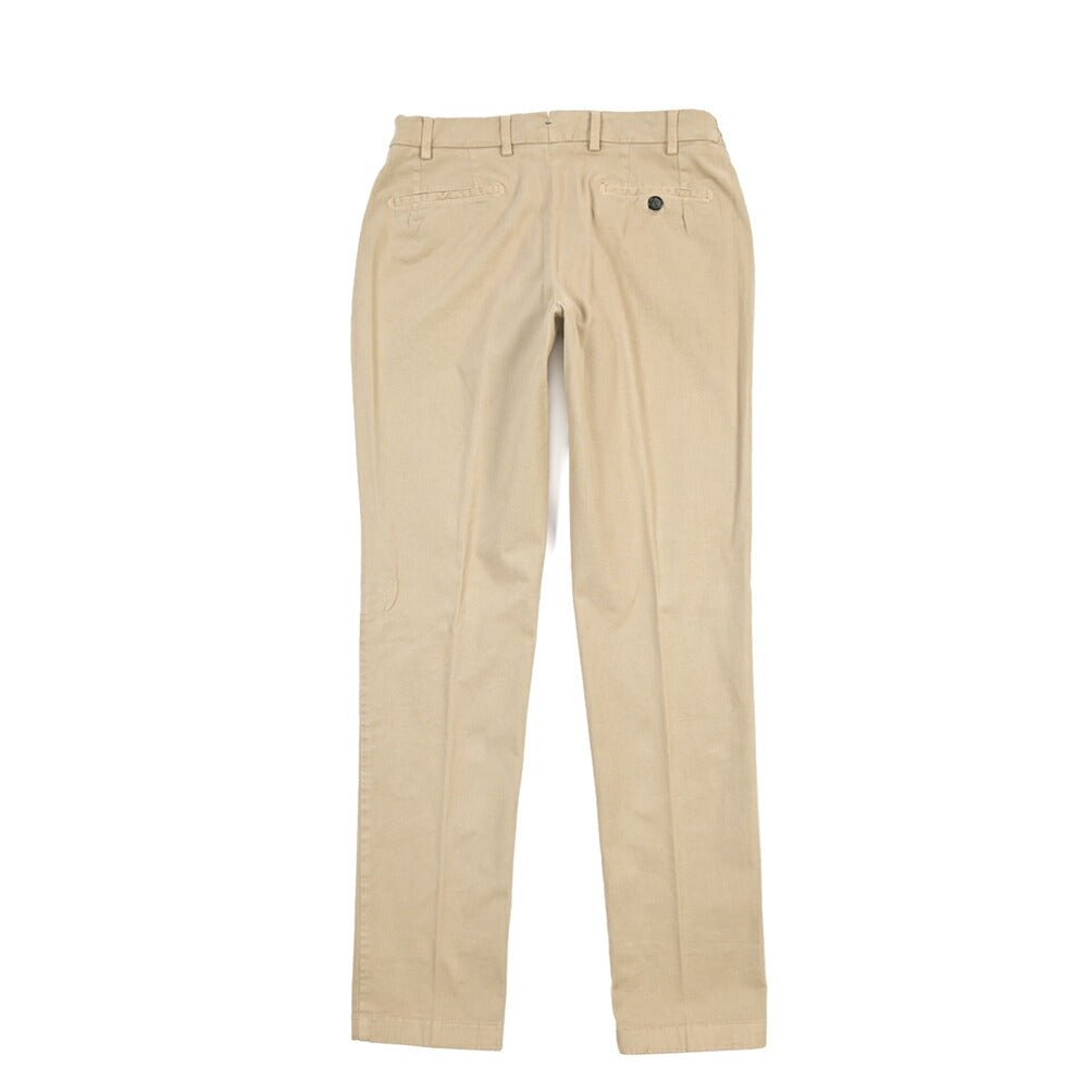 BERWICH “MORELLO ELAX-GD” ストレッチコットン ノータックチノパンツ ベージュ(beige208) 46 | GUARDAROBA MILANO OFFICIAL STORE